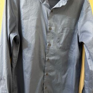 Van Heusen Men's Steel Blue Casual Shirt